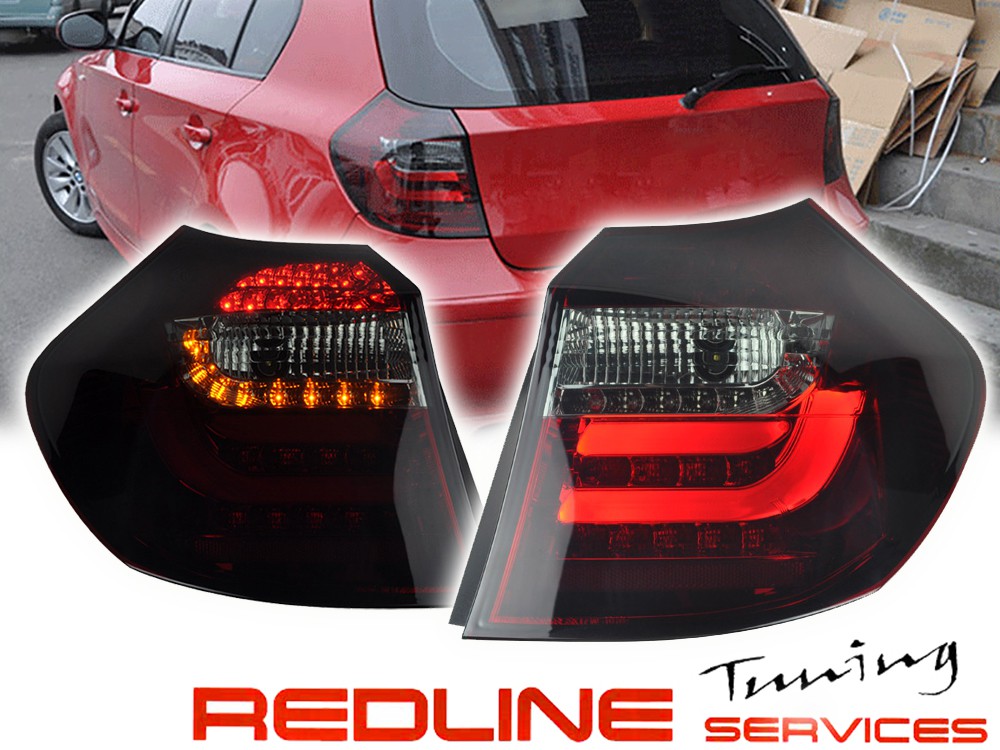 פנסים אחוריים BMW E 87/E81 אדום מושכם לד באר,NEW TOP SET TAIL LIGHTS BMW E87/E81 04-08.07 RED SMOKE LED BAR