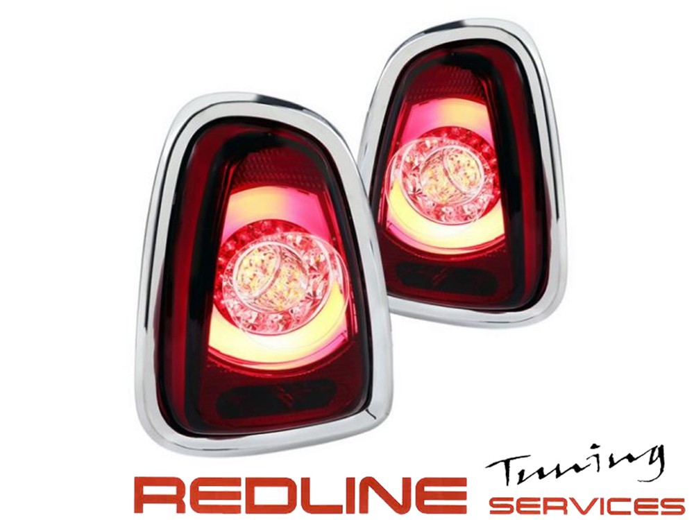 פנסים אחוריים עם לדים מיני קופר 2011-2015 אדום לבן,LED TUBE TAIL LIGHTS MINI COOPER RED WHITE