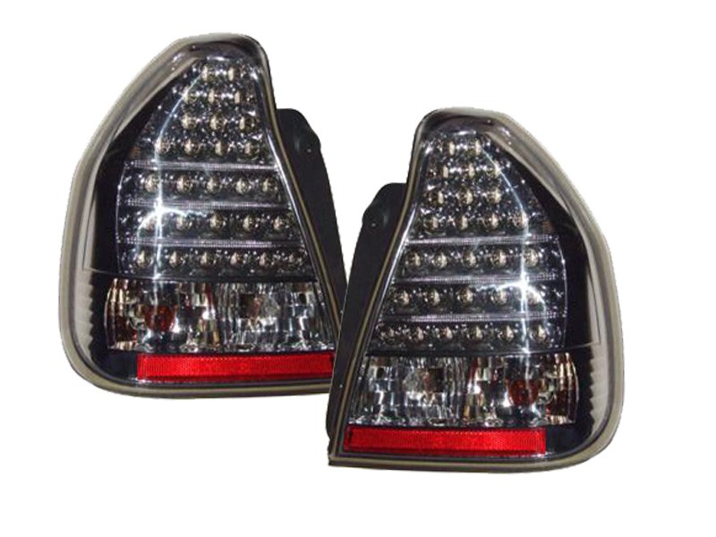 פנסים אחוריים לדים יונדאי אקסנט 2000-2004 רקע שחור כרום