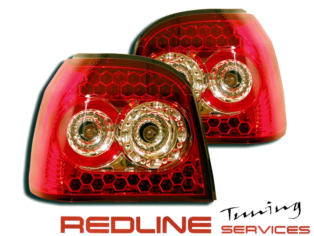 פנסים אחוריים לדים גולף 3 אדום מושכם,LED TAIL LIGHTS VW GOLF MK3