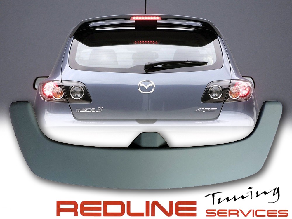 ספוילר עליון מזדה 3 הצ'בק, 2004-2009,MAZDA 3 04-09 5DR SPEED-style SPOILER LED 