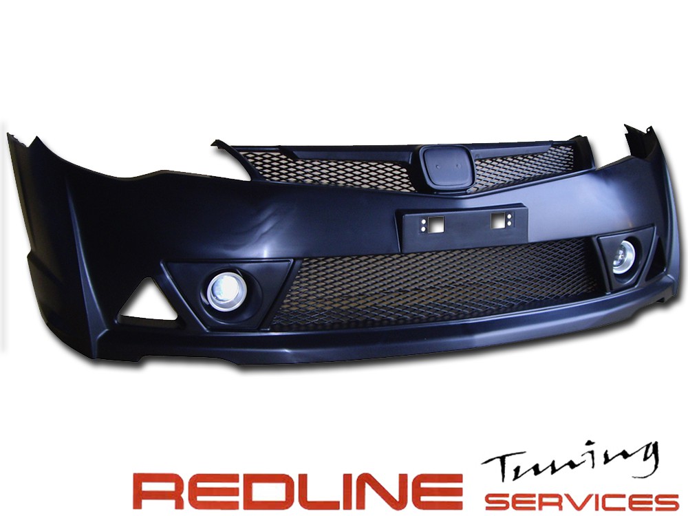 FRONT BUMPER (MUGEN RR style) PP PLASTIC MESH with FOG LAMP COVER