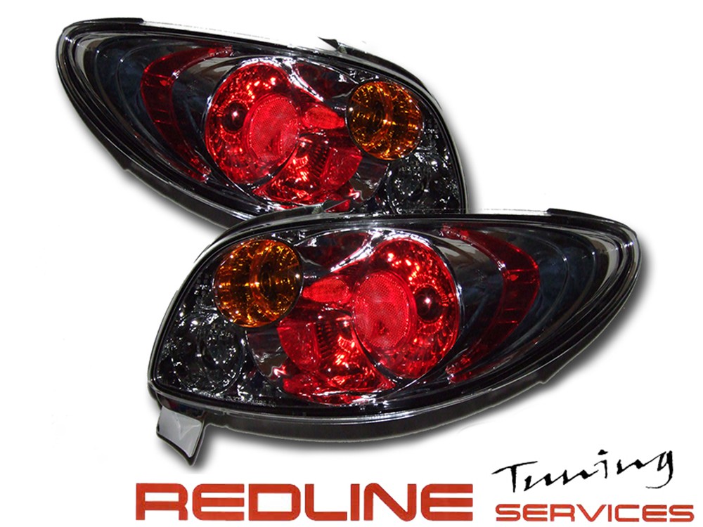 פנסים אחוריים שקופים פיג'ו 206 רקע כרום,TAIL LIGHT P206 CHROME HOUSING