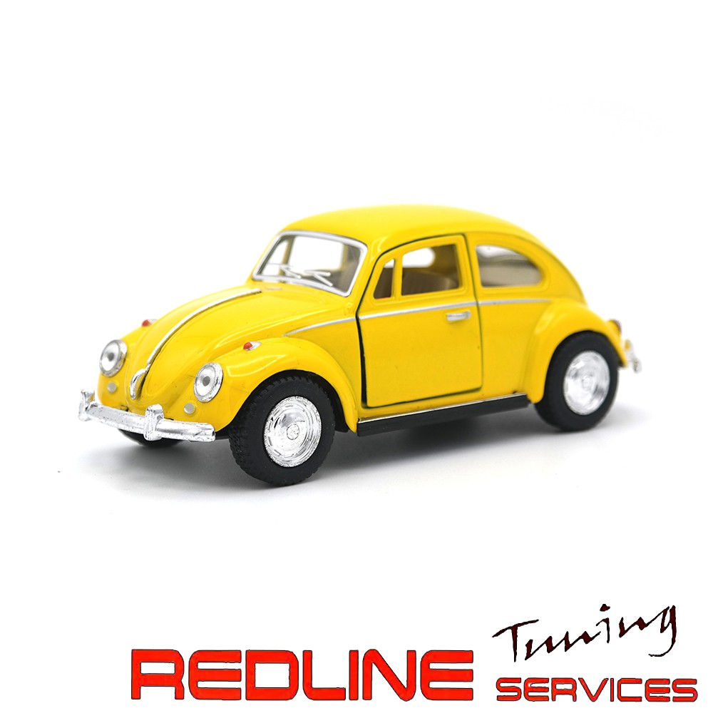 פולקסווגן חיפושית 1:32,צהוב מט , MAT VW BEETLE DIE CAST YELLOW