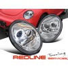 פנסים ראשיים פולקסווגן חיפושית 1998-2005,VW 98-05 Beetle Replacement Halo Projector LED Headlights Head Lamps Clear