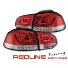 פנסי לדים אחוריים פולקסווגן גולף 6 דגם R32 אדום לבן