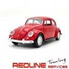 פולקסווגן חיפושית, 1:32 דגם אדום, VW BEETLE DIE CAST MODEL