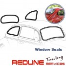 סט גומיות לחולונות כולל מסגרת ניקל PVC, פולקסווגן חיפושית 1303,vw classic set trim window seal