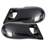 Sport Mirrors super Sport Optic Universal with FK adapter plates Consists: 2x Sport mirrors LED Indicators Color: carbon-look E-marked (approval free) Adjustability: electric (3Wire) with Heating