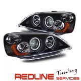 Design Headlights fit for Honda Civic Coupe/Civic 4-door. yr. 01-03 black 