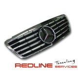 AMG FRONT HOOD GRILL GRILLE STAR EMBLEM V2 01-07 MERCEDES W203 C230/C320