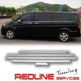 CHROME MOULDING SIDE GLASS MERCEDES VITO VIANO LONG סט פסי נירוסטה לחולונות מרצדס ויטו ויאנו ארוך