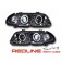 Head Light Angel Eyes for BMW E46 פנסי אנגלאייז במוו E46 סדן 4 דלתות 1999-2001רקע כרום