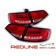פנסים אחוריים שקופים עם לדים לאודי A4 סדאן 2008-2012 דגם חדש אדום לבן