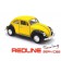 פולקסווגן חיפושית 1300,1:32, צהוב עם כנפיים שחורות, VW BEETLE
