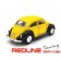 פולקסווגן חיפושית 1300,1:32, צהוב עם כנפיים שחורות, VW BEETLE